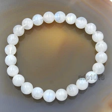 8mm Handmade Natural Gemstone Round Beads Stretchy Bracelets 7.5 inches
