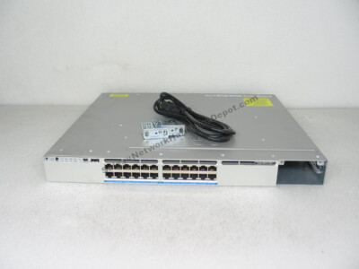 Cisco WS-C3850-24XU-L 24-Port UPOE MultiGig Switch w/ AC Power - 1 Year Warranty