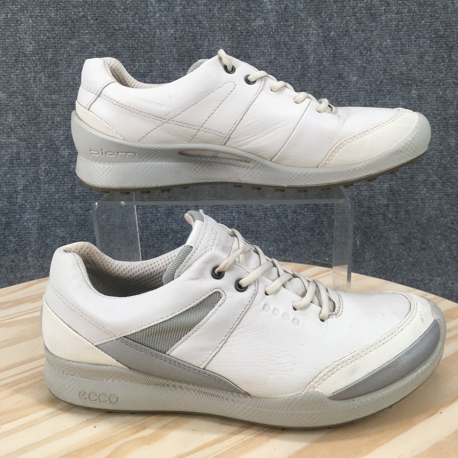 Womens 38 Golf Biom Hybrid Sneakers White Lace Up Low Top Co