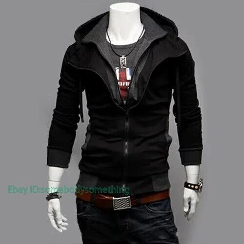 Mens Jackets Slim Fit Zip Up Hoodies Casual Korean Coats Warm For Winter Jackets image 3