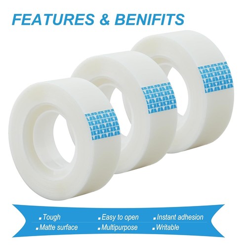 Tape Refills Bulk, 16 Rolls Invisible Tapes for Dispenser, 3/4 Inch X 1000 Inch, - Picture 2 of 8