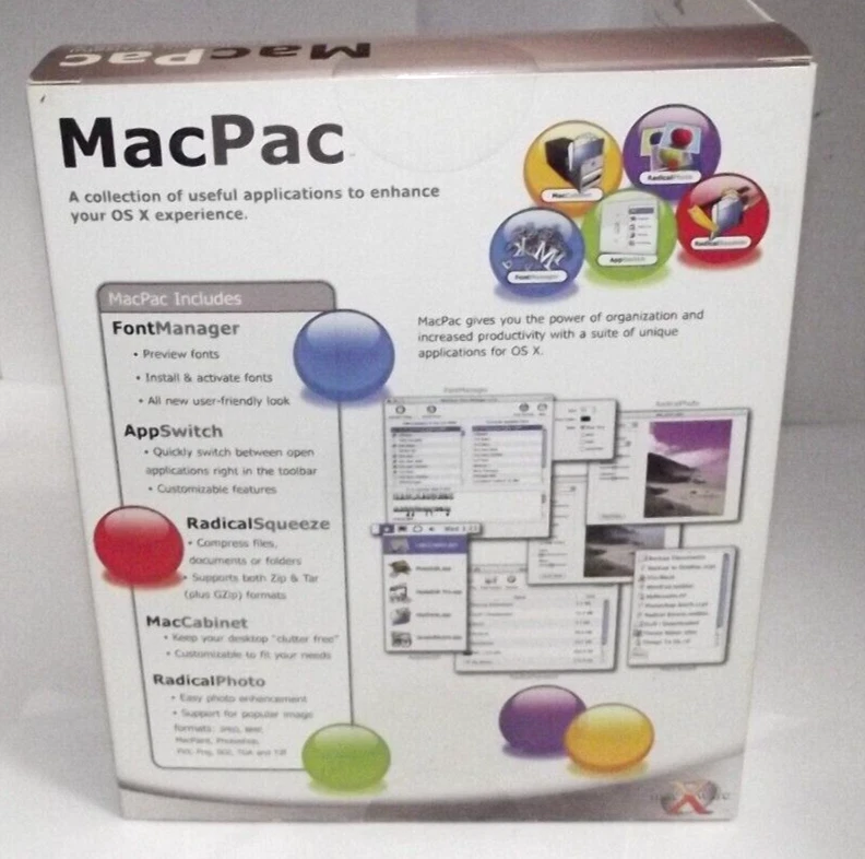 Mac Pac Applications for OS X - Font Manager, Radical Photo, App, + by Macware - Image 2 of 4