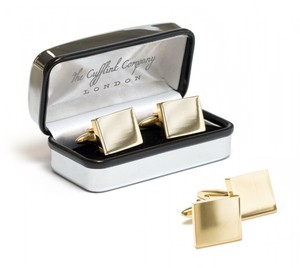Personnalise Carre Or Boutons De Manchette Avec Chrome De Luxe Boitier Grave Ebay