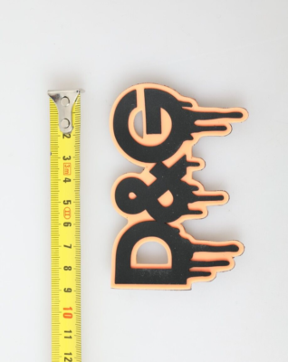 DOLCE & GABBANA Patch Orange Black D&G Sticky for Sneakers