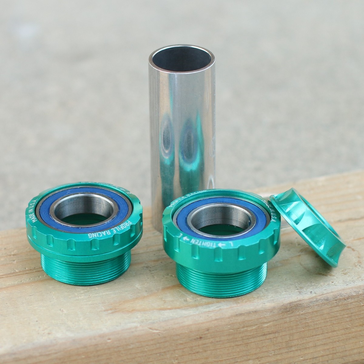PROFILE RACING GDH AXLE＋OUTBOARD BBセット PROFILE RACING BMX EURO EXTERNAL BOTTOM BRACKET KIT AQUA