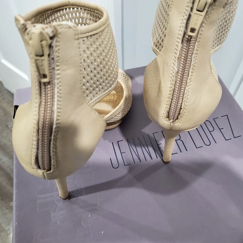 Sexy tacones tostados JLO con ganchillo. Foto 3 de 4