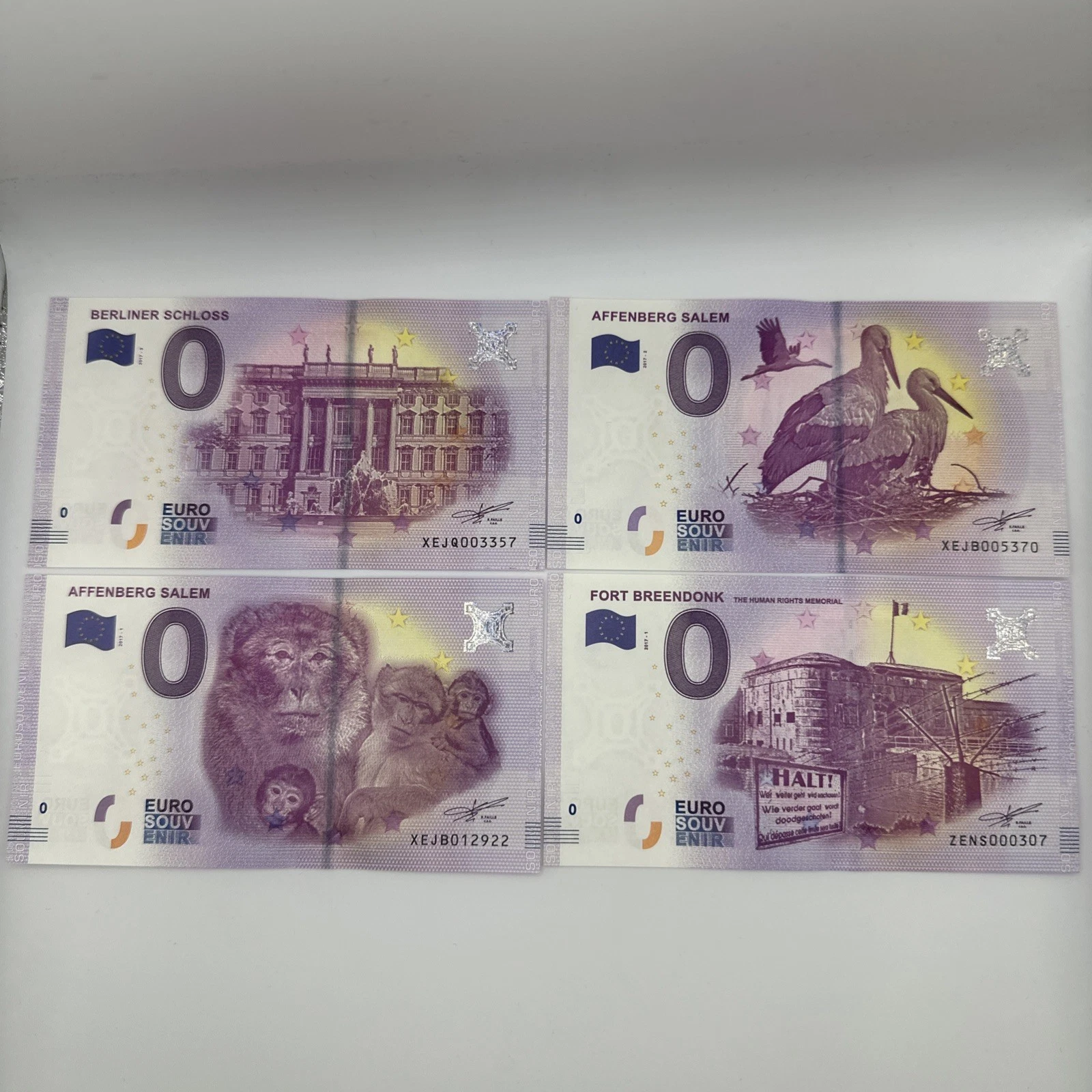 Billet Zéro 0 € Euro Touristique / Souvenir 2017