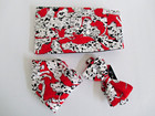 Vtg Nicole Miller 3 Pc Cummerbund Bow Tie Pocket Square Dalmatians Dogs 1992 EUC — photo 2