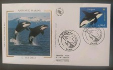 Enveloppe Premier 1er jour Timbre Animaux Marins N° 3487 Oblitéré Paris 2002