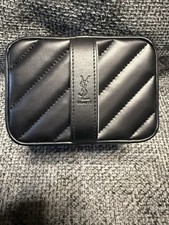 Yves Saint Laurent Beaute Beauty Black Faux Leather Bag Vanity Case