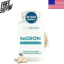 ReGrow Hair Growth Vitamins with Biotin, Hair Supplement by PureHealth Research.
