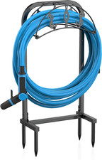 Soporte manguera jardin 4 puntas resistente sostiene 150ft organizador exterior