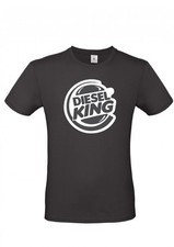 T-SHIRT unisex divertente tuning DIESEL KING car grafica fluo - P20
