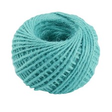 Jute Burlap Ribbon Twine Rope Cord String Pack Roll Turquoise 2mm Dia 164ft