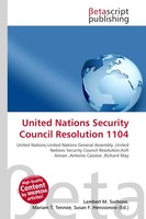 Lambert M. Surhone (U. A.) | United Nations Security Council Resolution 1104