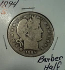 1894-S Silver Barber Half Dollar