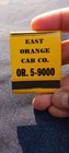 EAST ORANGE NJ CAB CO....REALLY NICE ADD.  1960S...UNSTRUCK MATCHBOOK — photo 3