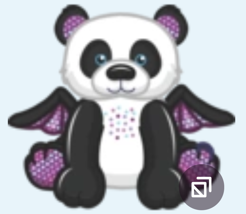 Webkinz Brilliant Panda NEW PROMO black white purple bear sparkle