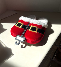 SLIPPERS Christmas SANTA Red Womens size 5-6 NEW Slip-On