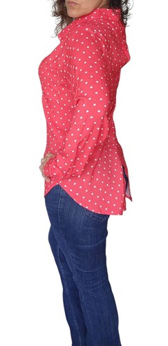 🌸 Karen Hart Blouse Women’s M Reddish Pink Lightweight Button Top Shirt Casual - Picture 2 of 10