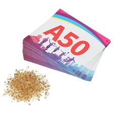 Running Bib Number 7x6 Inch, 1-50 Shadow Waterproof Competitor Number