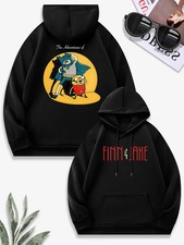 Adventure Time Graphic Hooded Sweatshirt - Finn & Jake Print Pullover Unisex