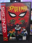 Spider-Man Sega Genesis 1994 COMPLETE MINT Very clean pins with manual/poster