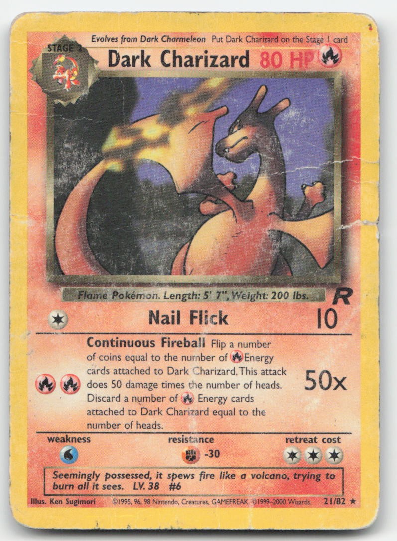 Dark Charizard (21) 21/82 Team Rocket Unlimited Rare Pokemon DM