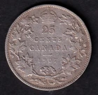 Canada 1907 25c Twenty Five Cent Silver Quarter King Edwards VII VG .925 Silver
