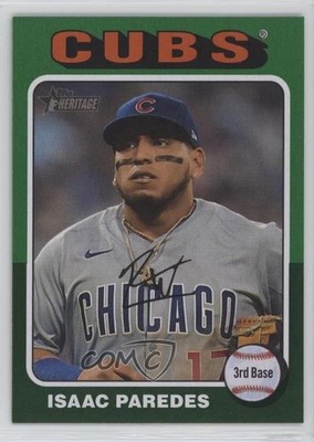 2024 Topps Heritage High Number Green Border Isaac Paredes #573 y8x