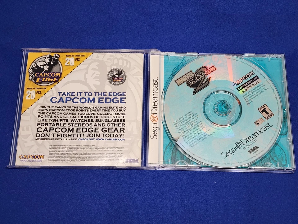 Marvel vs. Capcom 2 (Sega Dreamcast, 2000) Complete CIB - w/ Reg CARD - TESTED ! - Image 3 of 4