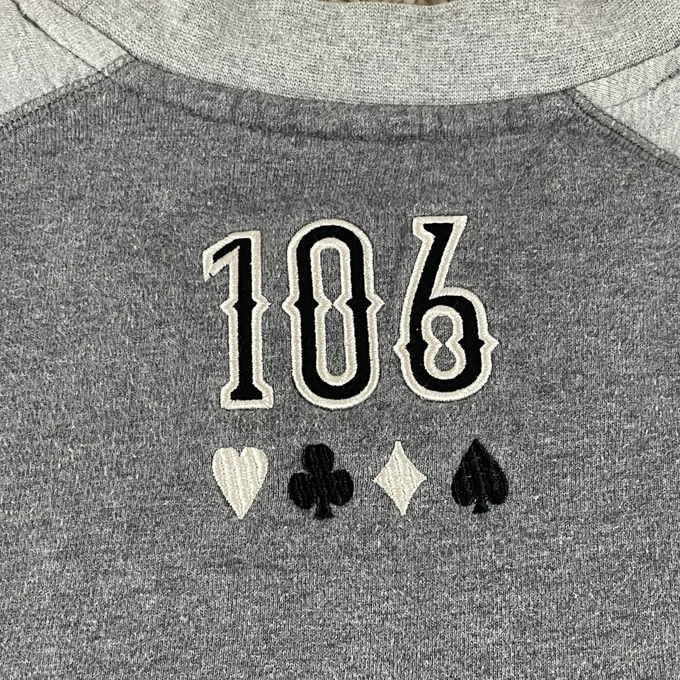 Sudadera Victory Motorcycle USA Para Hombre L Dos Tonos Gris Motor Power Script E129 Foto 3 de 4