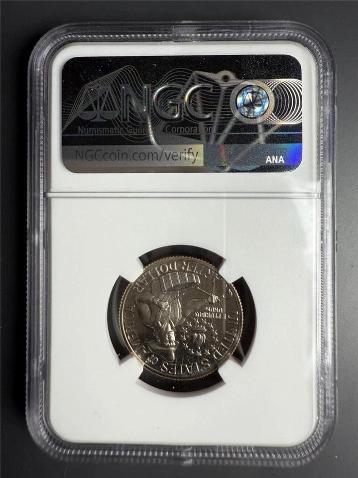 1976 S CLAD WASHINGTON QUARTER 25C PF69 STAR CAMEO EYE APPEAL NGC SKU 3891 - Image 2 of 2
