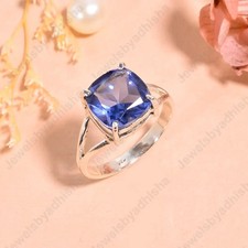 Blue Sapphire Ring-925 Sterling Silver Rings-flawless ceylon Sapphire  All Size