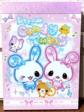 Q-lia Dream Candy Twins Mini Memo Pad 70 Animal Rabbit Squirrel MADE IN JAPAN