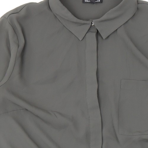 Abito camicia grigio donna magazzino UK 14 colletto manica lunga - Foto 12 di 12
