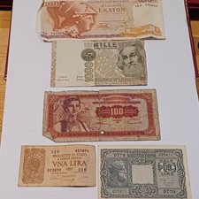 Vecchie Banconote Fuoricorso Da Collezione In Lire Italiane + Estere Lotto Z66