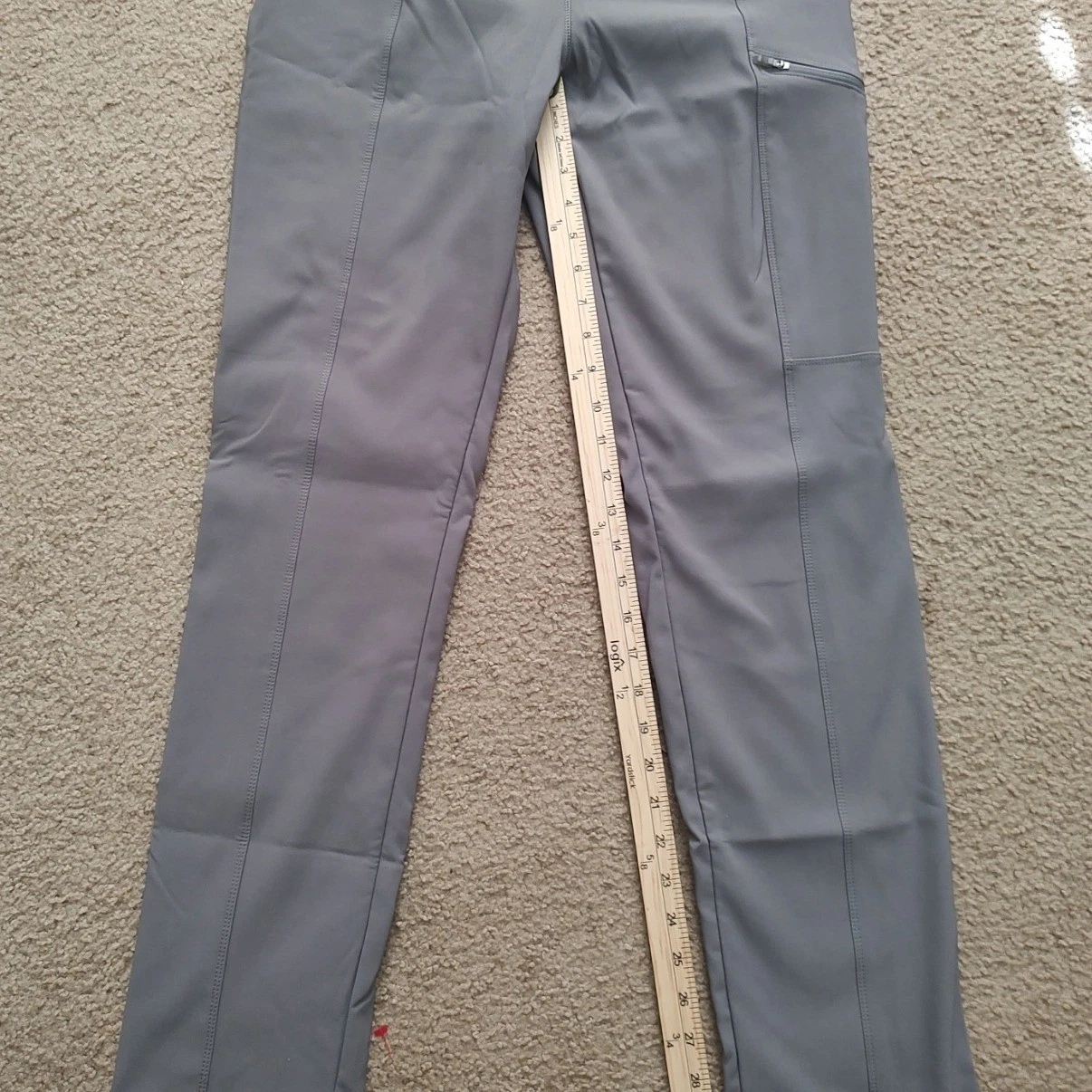 Columbia Omni Shade Women M Gray Outdoor Hiking Pant Activewear Zip Pockets