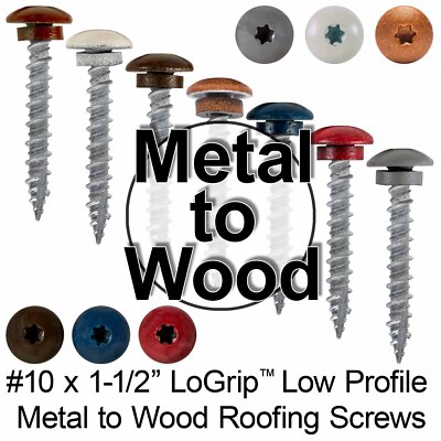 10 X 1-1/2 - - LO PROFILE - TORX/STAR HEAD - METAL ROOFING SCREW