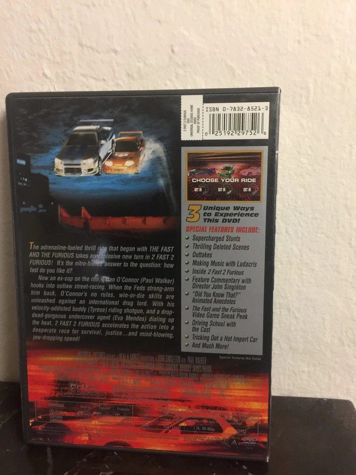 2 Fast 2 Furious DVD Movie Widescreen Format - Image 2 of 4