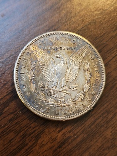 1886 S Morgan Dollar $1 Silver Higher Grade AU+ (Lamination On Cheek) - Picture 5 of 7