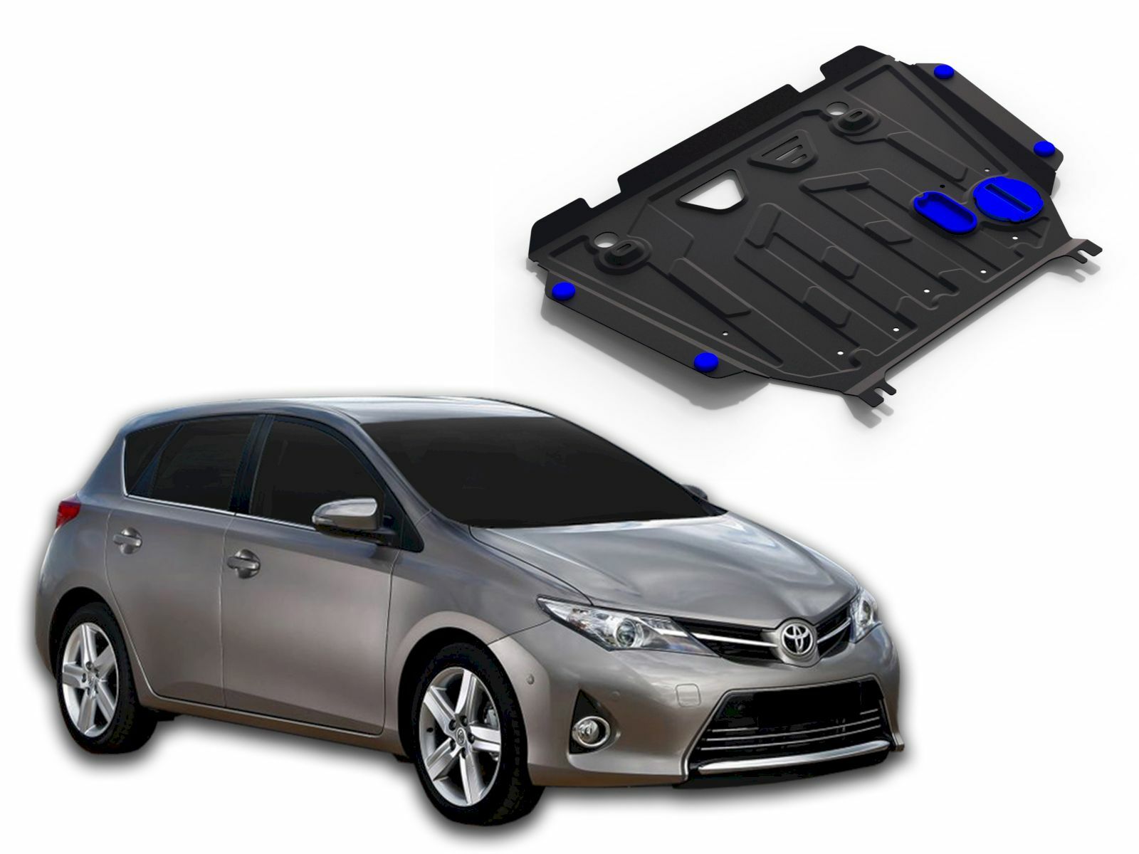 Protection sous moteur en acier pour Toyota Auris de 2007 à 2013 avec kit fixation