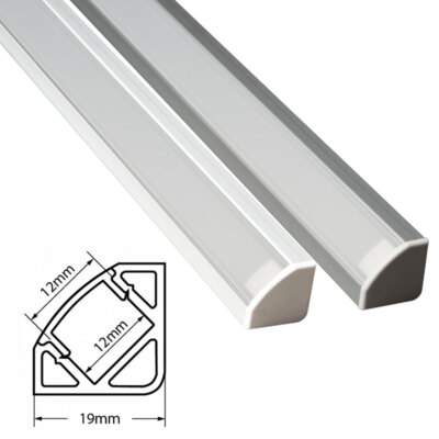 Aftertech Aluminium-Profil Für LED-Streifen – 1 Meter, Inkl. Abdeckung & Halterung