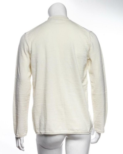 COMME DES GARCONS SHIRT Mens Cream Wool Knit Polka Dot Cardigan Sweater L NEW - Picture 3 of 4
