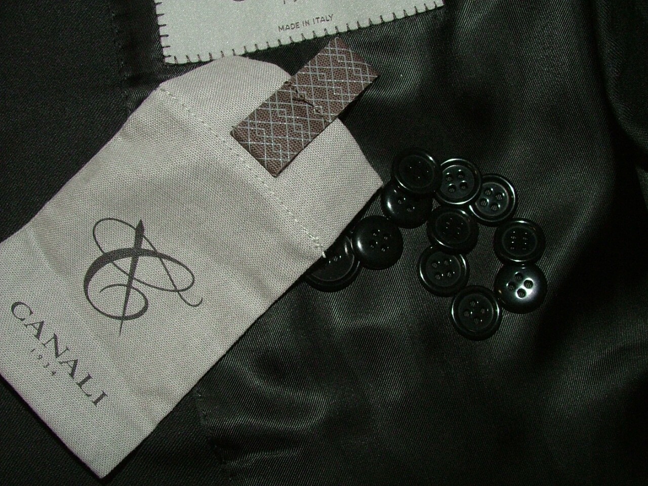 NEW WOT CANALI BLAZER SIZE 48 R 58 100percent WOOL MADE IN ITALY BLACK SOLID #460 image 7