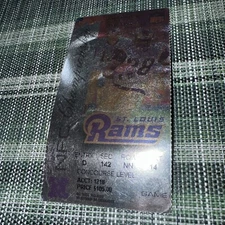 2002 NFC Championship 1/27/02 Rams vs Eagles Ticket Stub Marshall Faulk