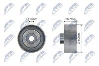 RNK-FR-029 NTY Umlenk-/FüHrungsrolle, Keilrippenriemen FüR Ford