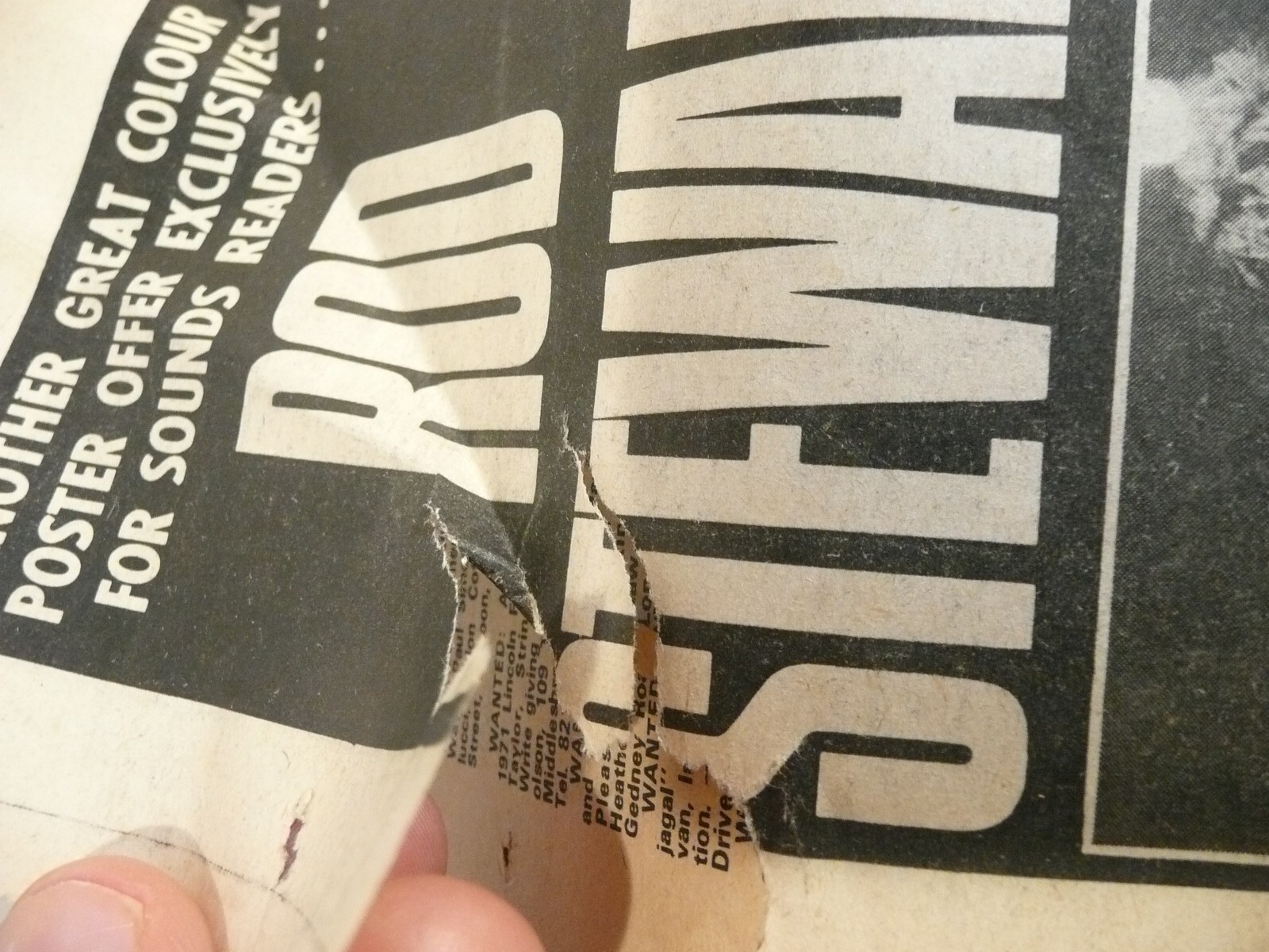 SOUNDS MUSIC NEWSPAPER 29/04/1972 WITH IAN ANDERSON JETHRO TULL POSTER