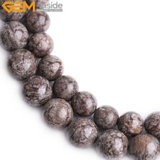 Natural Red Snowflake Obsidian Beads 15" - 8mm 10mm Round Diy Supply Gemstone