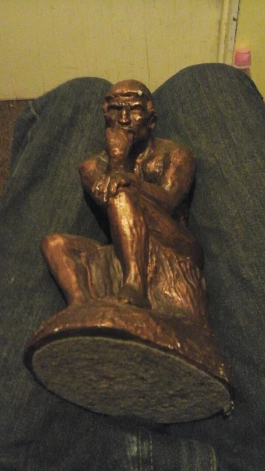 Statue “ THE THINKER”Made Of Plaster/Ceramic - Image 2 of 4